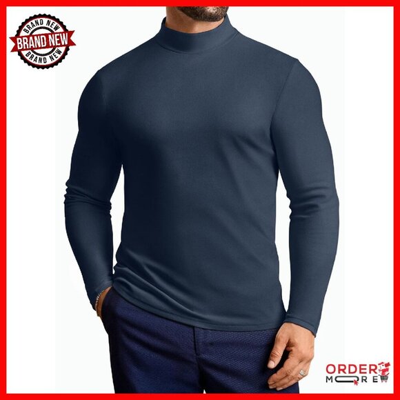 Other - Men's Slim Fit Mock Turtleneck Sweater Lightweight Thermal Pullover
